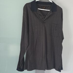 Modango Men's Size XL Polo Long Sleeve Cotton Shirt